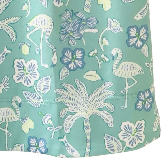 Vinyard Vines Shirt Dress Size XS Blue Printed Shift Sankaty UPF Tropical Margo - Picture 6 of 10
